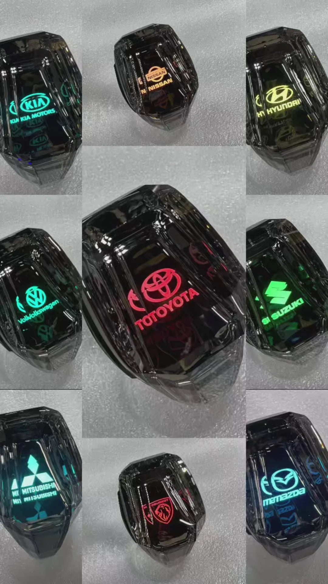 Pomo Deportivo de cristal con luz RGB Universal